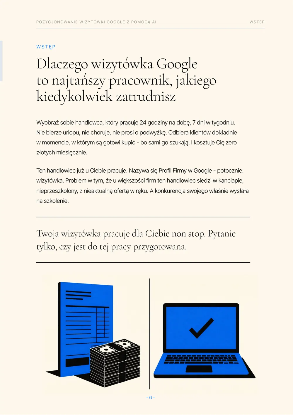 Podgląd strony 6 ebooka o pozycjonowaniu wizytówki Google
