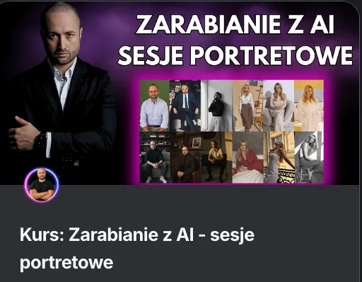 Kurs Zarabianie z AI: sesje portretowe